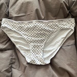 Calvin Klein women’s bikini panties White Polka Dot
